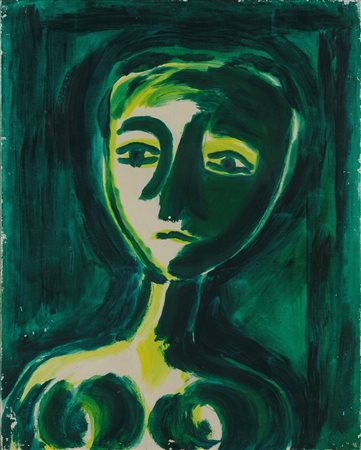 Virgilio Guidi ( 1892-1984), La testa verde, 1971