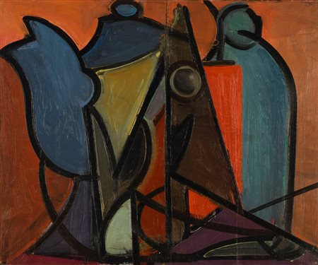 Franco Francese (1920-1996), Teschietto, Teiera e Bottiglia, 1949