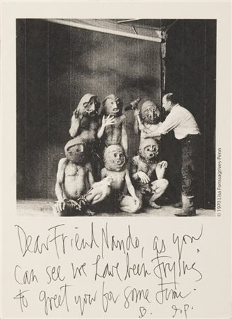 Irving Penn Postcard for Nando 1980 ca.

Cartolina con dedica di Irving Penn a N