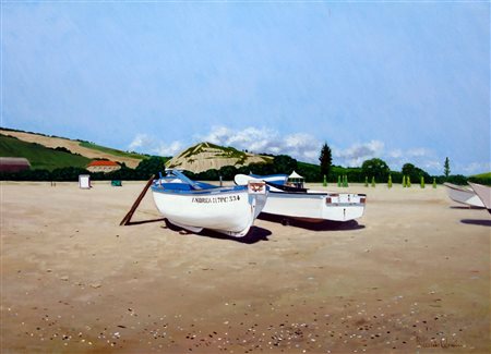 RICCARDO CELOMMI, Barche a riposo, 2018