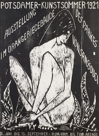 Otto Mueller (1874 - 1930) POSTDAMER KUNSTSOMMER 1921 xilografia, cm 95x69;...