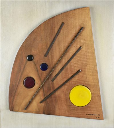Luigi Veronesi (1908 - 1998) STRUTTURA 1 tecnica mista su legno, 41,5x31; es....