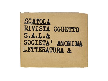 Ugo Carrega (1935 - 2014) Ugo Carrega & Carlo Finotti SCATOLA RIVISTA OGGETTO...