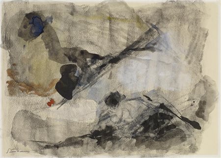 Giuseppe Santomaso (1907 - 1990) COMPOSIZIONE tecnica mista su carta, cm...