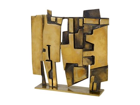 Pietro Consagra (1920 - 2005) COLLOQUIO PUBBLICO bronzo, cm 29,7x30x2,5; es....