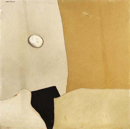 Angelo Canevari (1930 - 2014) MIRABILE COMPOSTO VIII bassorilievo in pelle,...