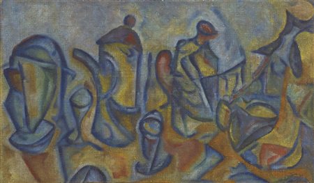 Lev Alexandrovich Yudin (1903 - 1941) NATURA MORTA olio su tela, cm 32x54...