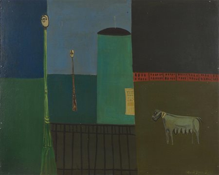 Conrad Marca-Relli (1913 - 2000) SENZA TITOLO olio su faesite, cm 61x76,3...