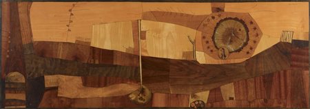 Giuseppe Uncini (1929 - 2008) SENZA TITOLO legno e ferro, cm 45x124x4,25...