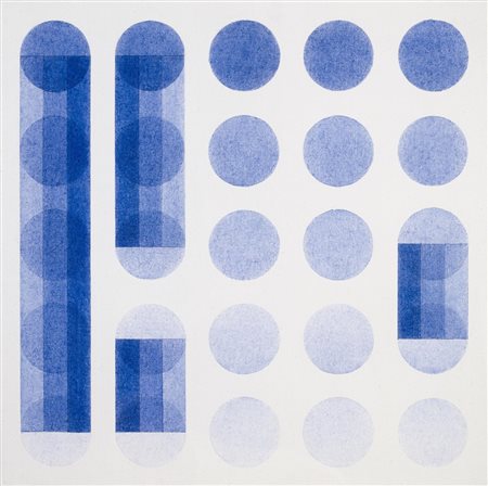 Carlo Nangeroni (1922 - 2018) STUDIO acrilico su tela, cm 50x50 sul retro:...