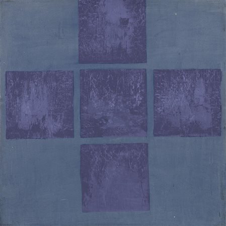 Marjolaine Dégramont (1957) COMPOSIZIONE acrilico su tela, cm 75x75 sul...