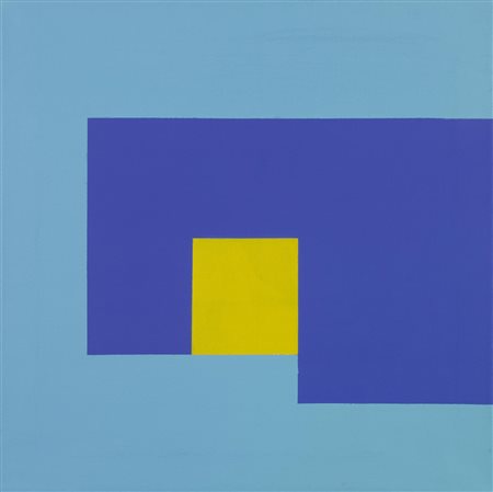 Bruno Munari (1907 - 1998) NEGATIVO-POSITIVO acrilico su tela, cm 50x50 sul...