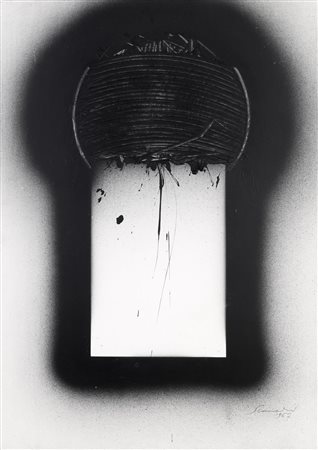 Emilio Scanavino (1922 - 1986) LUMINESCENZA tempera su cartone, cm 70x50...