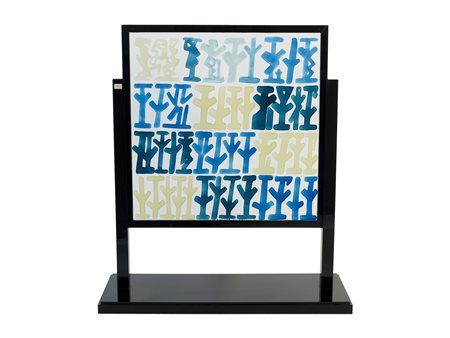 Riccardo Licata (1929 - 2014) COMPOSIZIONE smalti su vetro, cm 40x40 L'opera...