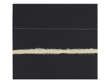 Achille Pace (1923) SENZA TITOLO tessuto applicato su cartone, cm 18x16 sul...