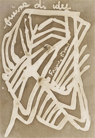 Franca Pisani (1956) FUCINA DI IDEE smalti e ossidi su pergamena, cm 48x33...