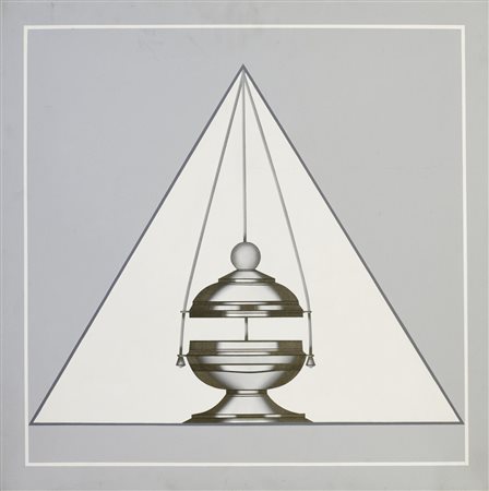 Franco Dellerba (1949) SENZA TITOLO acrilico su tela, cm 70x70 sul retro:...