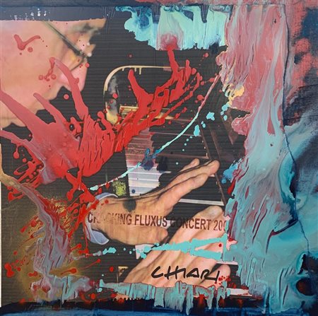 Giuseppe Chiari (1926 - 2007) CRACKING FLUXUS CONCERT 2002 tecnica mista e...
