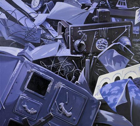 Gino Guida (1932 - 2017) RICORDO DI LONGARONE II olio e acrilico su tela, cm...