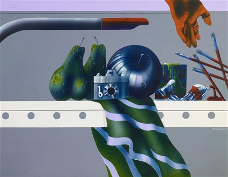 Carlo Pescatori (1932) SENZA TITOLO acrilico su tela, cm 70x90 firma sul...