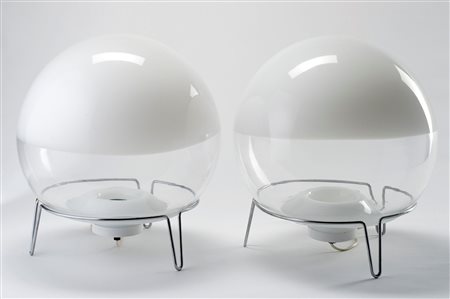 Angelo Mangiarotti - Pair of table lamps "Sfera"