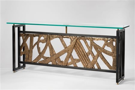 Luciano Frigerio - Consolle in metal base, 1970 ca.