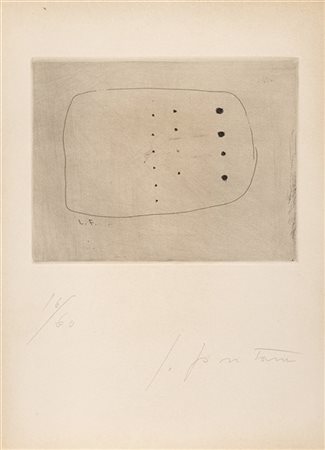 Lucio Fontana "Senza titolo" 1962 circa
incisione all'acquatinta
cm lastra 11,5x