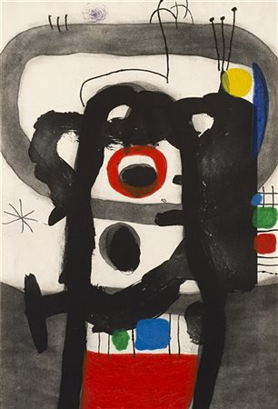 Joan Mirò "L'Enragé" 1967
acquaforte acquatinta a colori, con carborundum su car