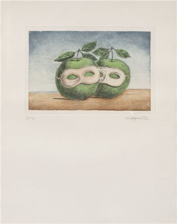 Renè Magritte "Le prêtre Marié" 
acquaforte a colori
cm lastra 9x14
numerata H.C