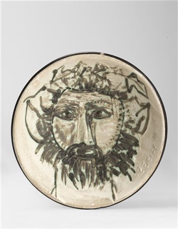 Pablo Picasso "Visage de faune" 1955
ceramica parzialmente smaltata
diam. 18 cm