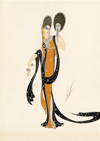 Erté "Agrippine" 
gouache e tecnica mista su carta
cm 34x24
Firmato a destra

Pr