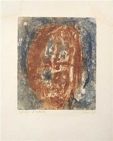 Asger Jorn "Senza titolo" 1958
acquaforte a colori
cm 24x20,5
Firmato e datato 5
