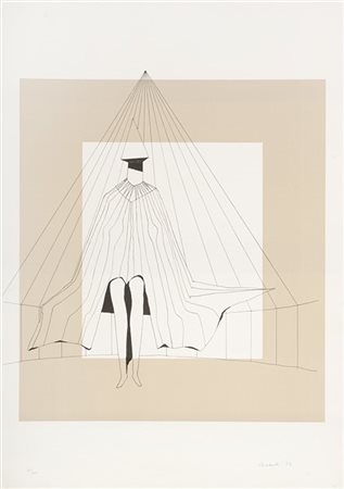 Lynn Chadwick "Seated Figure" 1972
litografia, su carta BFK Rives
cm 90x63,5
Fir