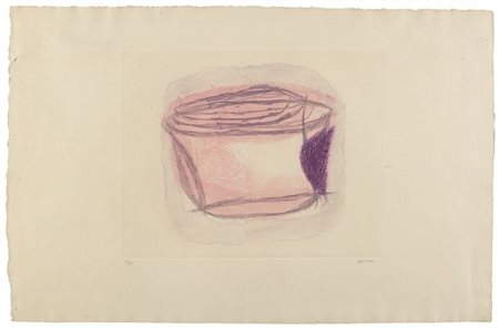 Jean Fautrier "La boite" 1947
acquaforte acquatinta a colori
cm 29x36 lastra; cm