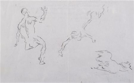 Giorgio de Chirico "Studio di figura e cavallo" 1972 circa
matita su carta
cm 22