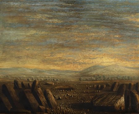 Ivan Theimer "Paysage au jaune de Naples" 1974-75
olio su tela
cm 65x80
Firmato
