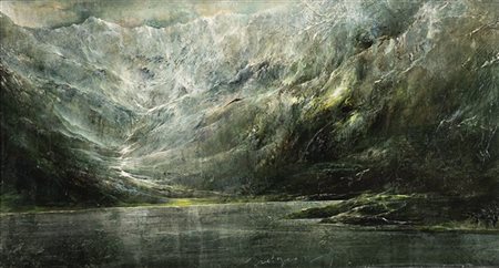 Velasco Vitali "Sera allo Sluga" 1986
acrilico su tela
cm 54x100
Firmato in bass