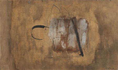 Ugo La Pietra "Senza titolo" 1963
tecnica mista su tavola
cm 30x50
Firmato e dat