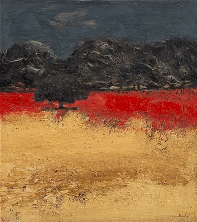 Carlo Mattioli "Papaveri in Versilia" 1977-78
olio su tela
cm 44,5x39,5
Firmato