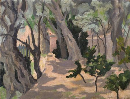 Carlo Levi "Giardino" 
olio su tela
cm 50x65
Firmato in basso a destra

Provenie