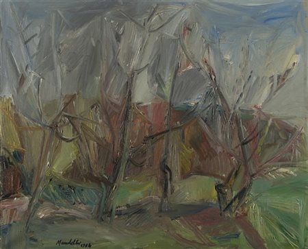 Pompilio Mandelli "Senza titolo" 1954
olio su tela
cm 65,5x80
Firmato e datato 1