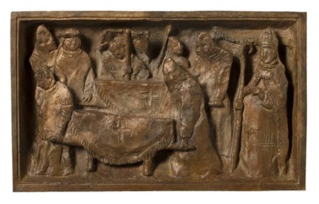 Luciano Minguzzi "I corpi dei Santi vengono portati in Duomo" 1950
bronzo
cm 34x