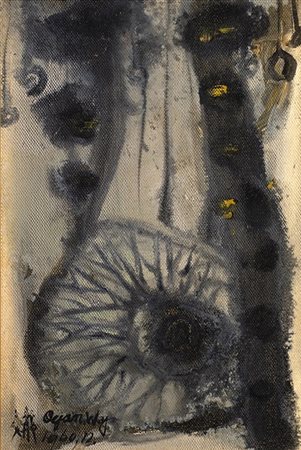 OYAN Wen-Yuen "Senza titolo" 1960
olio su tela applicata su tavola
cm 24,5x16,5