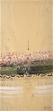 Hsia Yan "Senza titolo" 1964
tecnica mista su carta
cm 75x36,5
Firmato e datato