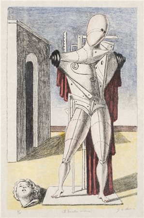 Giorgio de Chirico "Il trovatore solitario" 
litografia a colori
cm 60x40
Firmat