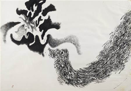 Daniel Pommereulle "Senza titolo" 1962
tecnica mista su carta
cm 69x99
Firmato e