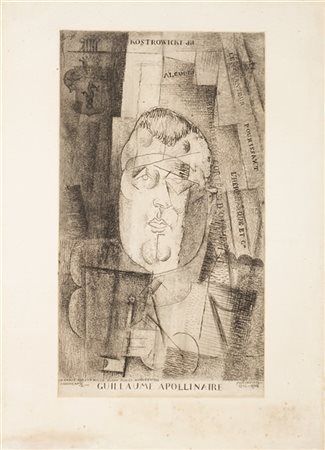 Louis Marcoussis "Guillaume Apollinaire" 1912 - 1920
acquaforte, acquatinta e pu