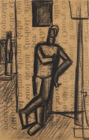 Mario Sironi "Figura" 1919 circa
matita su carta
cm 34,4x22,8

Provenienza
Colle