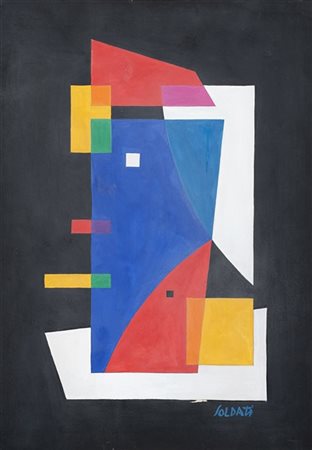 Atanasio Soldati "Composizione" 1950-1951
tempera su carta
cm 34x24
Firmato in b