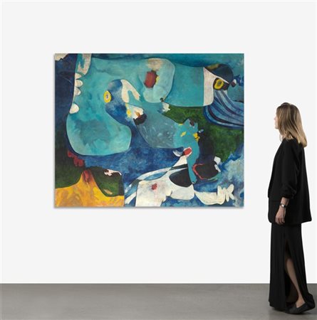 Gianni Dova "Figure" 1961
olio su tela
cm 130x159
Firmato, titolato e datato set